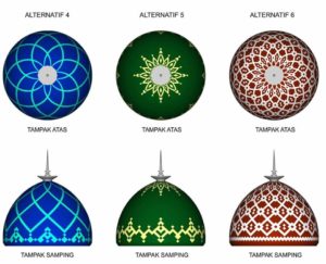 Harga Kubah Masjid Modern Panel Enamel dan Galvalum