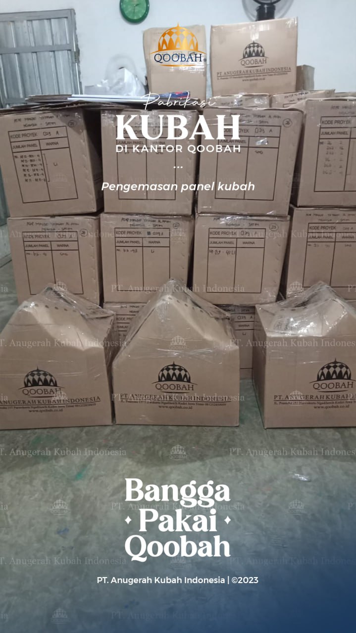 cara pembuatan hingga proses pemasangan kubah masjid proses pengemasan panel kubah