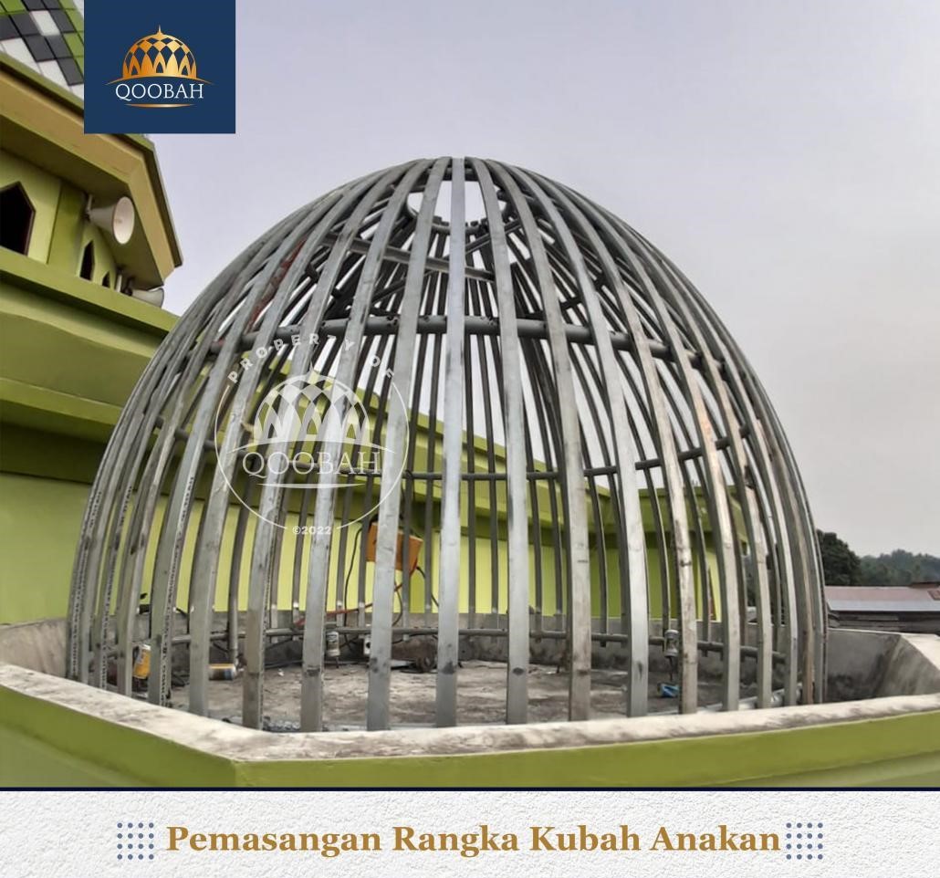 Pemasangan Rangka Kubah Anakan