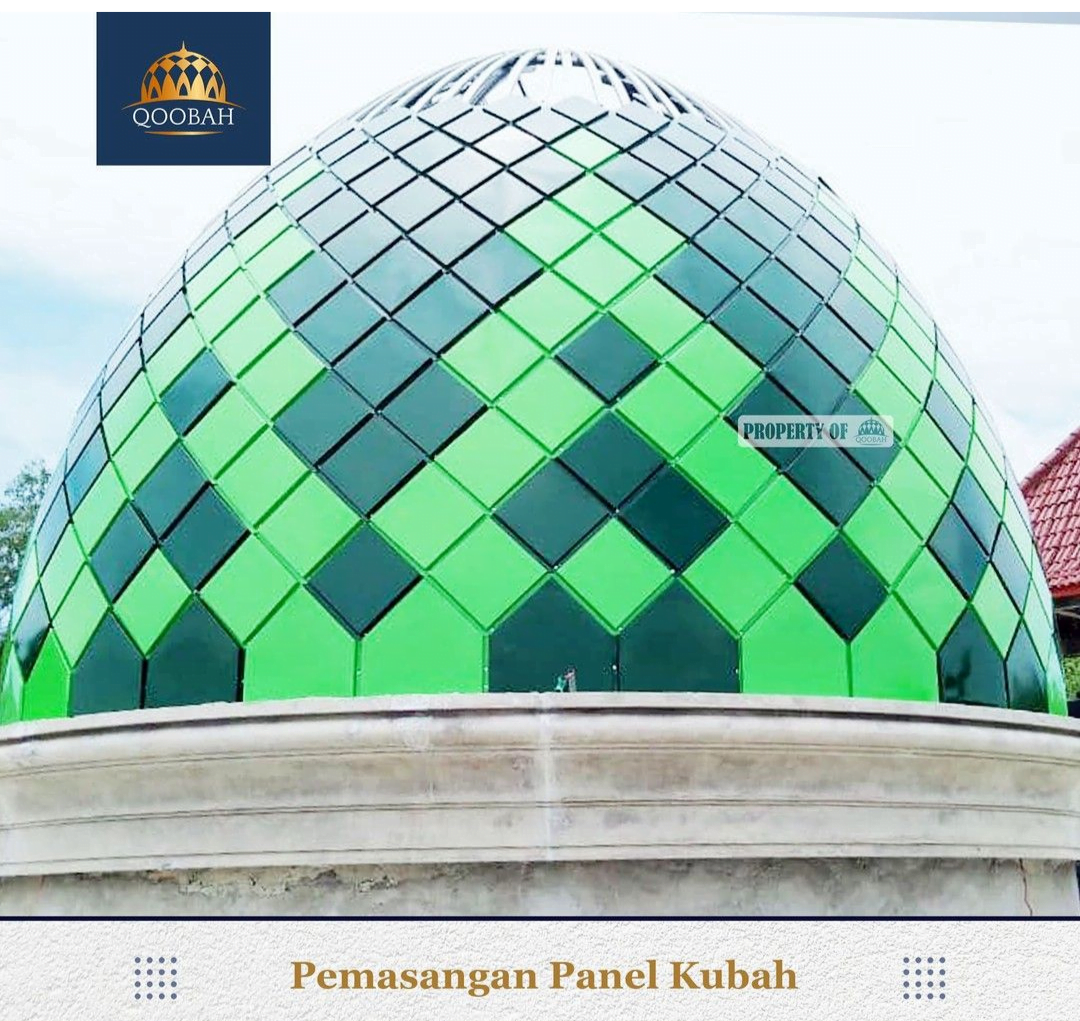 Hasil akhir pemasangan kubah