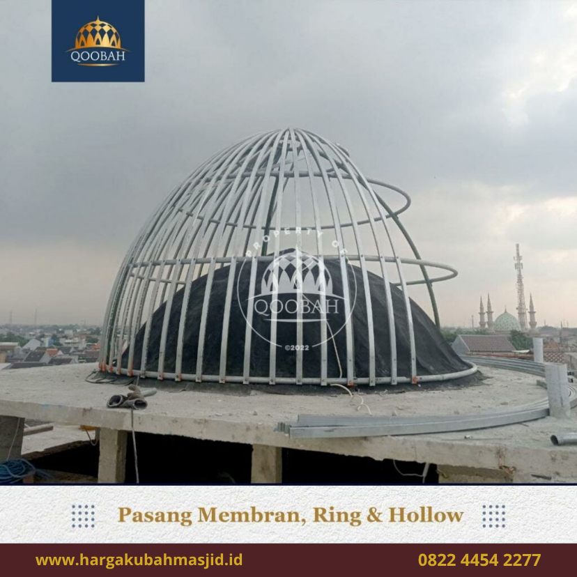 Pemasangan Kubah di Mushola Nurul Ikhlas Tangerang tahap 4