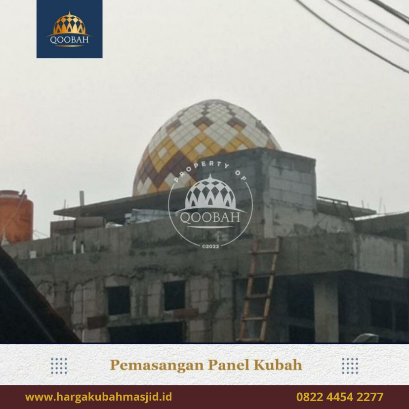 Pemasangan Kubah di Mushola Nurul Ikhlas Tangerang tahap 5
