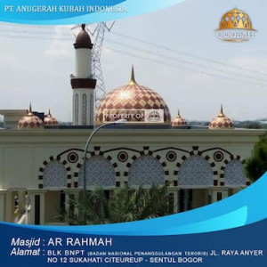 kubah masjid arrahmah sentul bogor